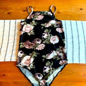 Black Floral bodysuit